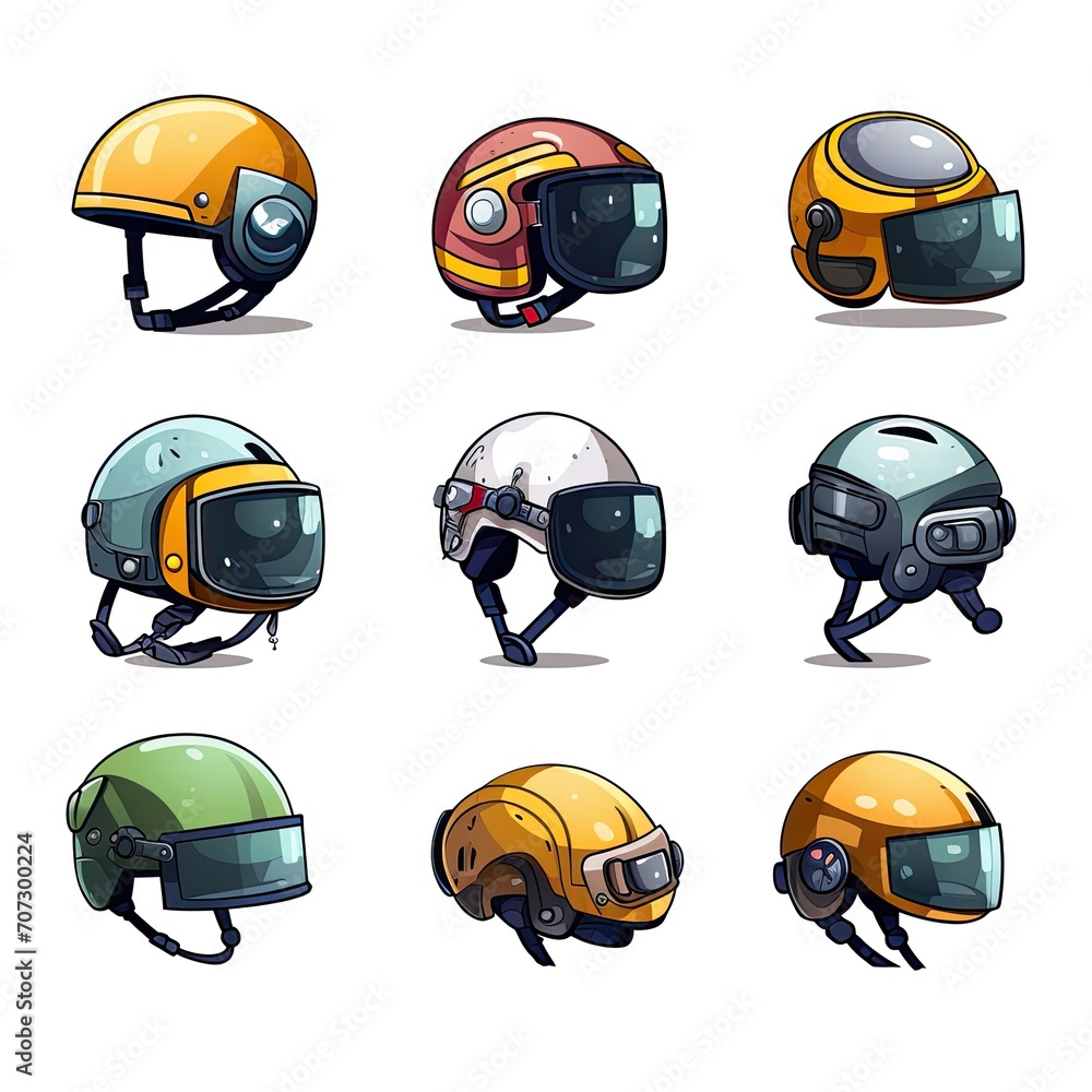 set of helmet