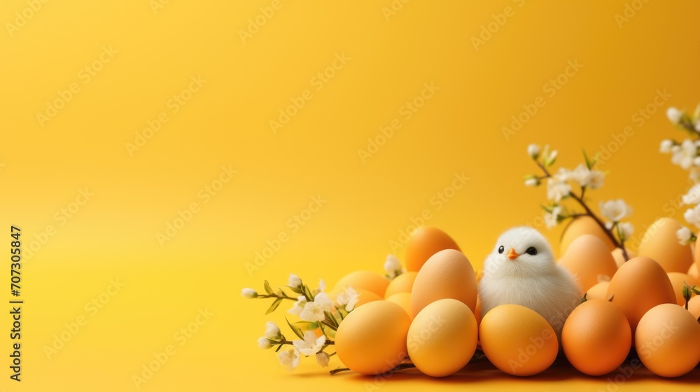 Little chicken and egg on Easter day