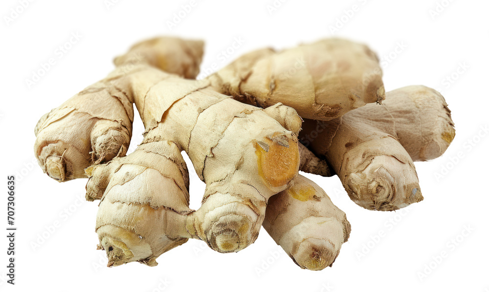 Close-Up View of Fresh Ginger Roots, Agricultural Crop Harvest Close-Up View of Fresh Ginger Roots, Agricultural Crop Harvest