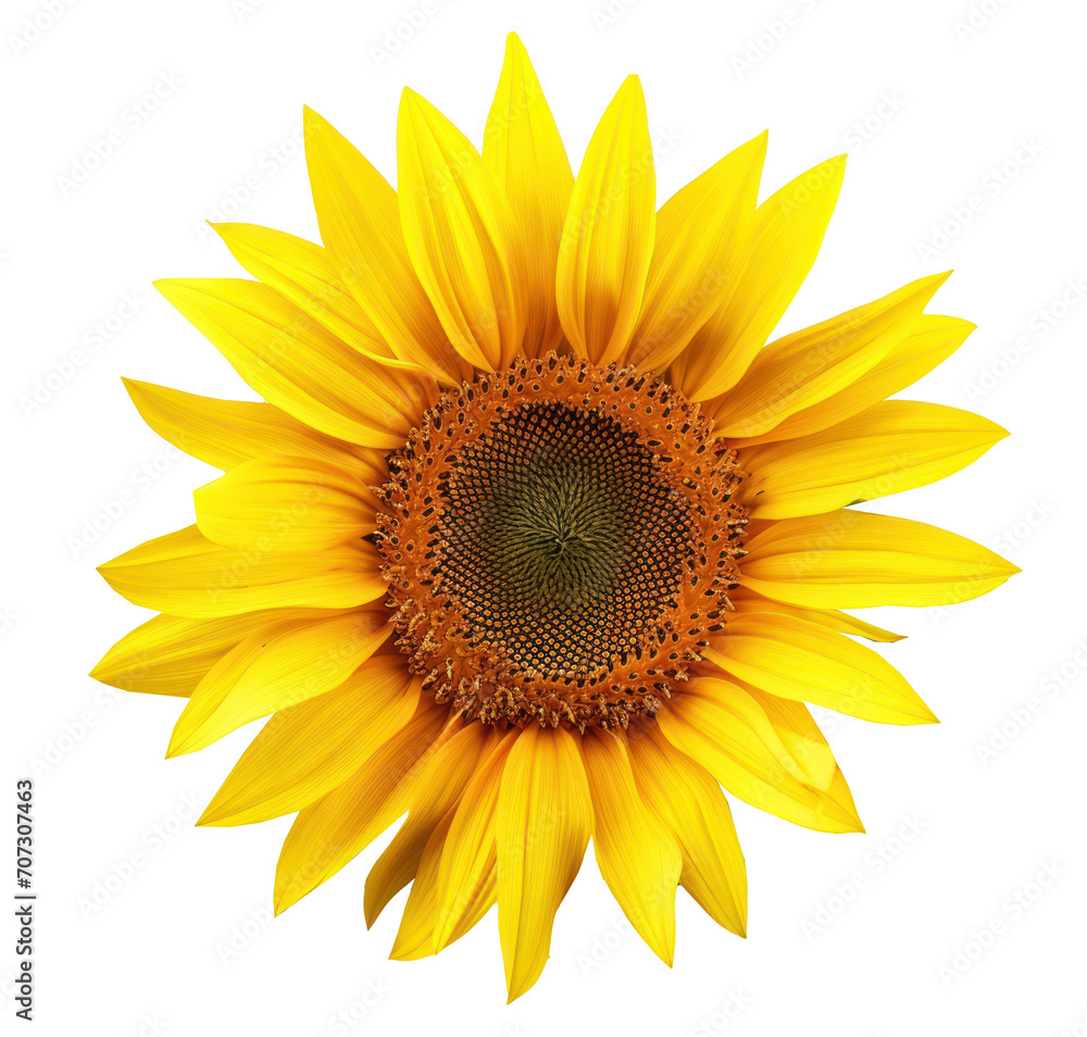 Obraz premium Vibrant Sunflower Blooming Against a isolate 