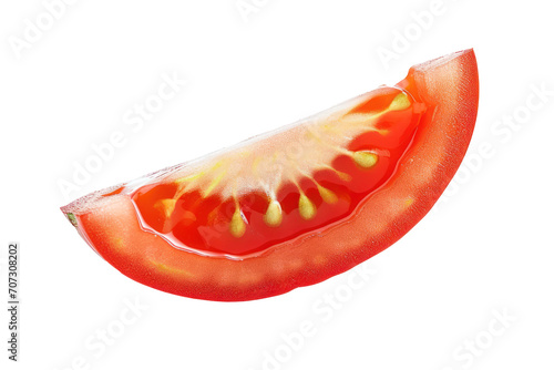 Slice of Tomato on isolate Background, Fresh, Vibrant, and Delicious