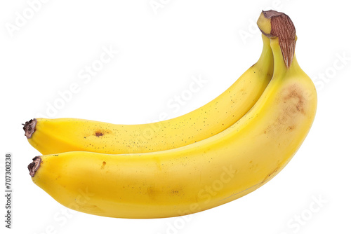 Three Ripe Bananas on a isolate Background
