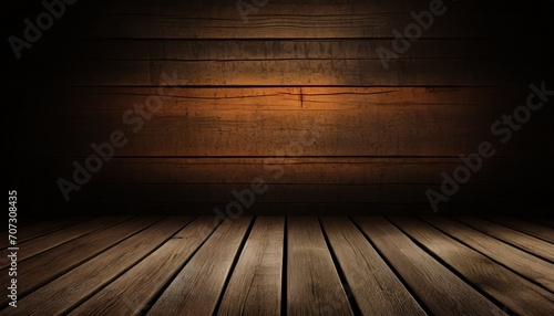spooky halloween background with empty wooden planks