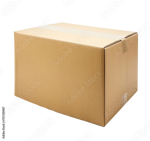 Cardboard Box With Handle on isolate Background © FryArt Studio