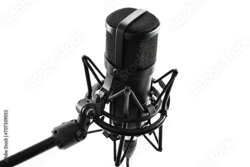 Microphone on isolate Background for Clear Audio Recording and Broadcasting