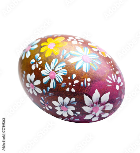 Colorful Easter Egg Adorned With Delicate Flowers