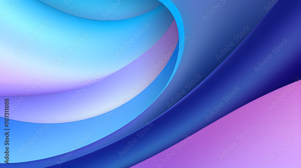 Serene Spirals: Blue and Purple Gradient Background with Soft and Rounded Forms on Shaped Canvas Serene Spirals: Blue and Purple Gradient Background with Soft and Rounded Forms on Shaped Canvas