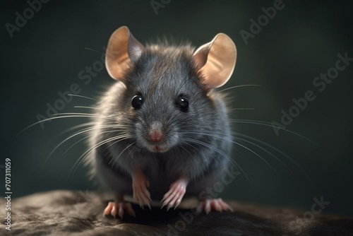 Computer-generated image displaying a small rodent resembling a mouse. Generative AI © Dmytro