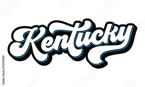 Kentucky hand lettering design calligraphy vector  Kentucky text vector trendy typography design 