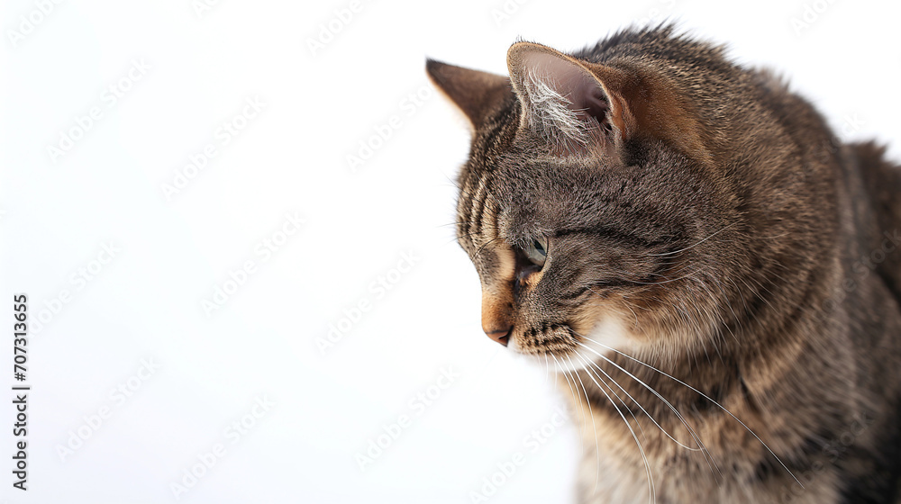 Fototapeta premium portrait,cat, looking down,