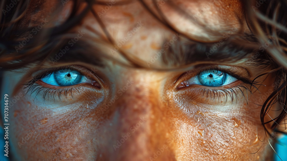 A striking close-up portrait of a man with incredibly beautiful eyes, their deep, mesmerizing color captivating the viewer, framed by expressive lashes and illuminated by soft natu A striking close-up portrait of a man with incredibly beautiful eyes, their deep, mesmerizing color captivating the viewer, framed by expressive lashes and illuminated by soft natu