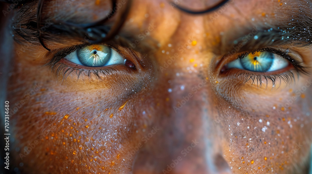 A striking close-up portrait of a man with incredibly beautiful eyes, their deep, mesmerizing color captivating the viewer, framed by expressive lashes and illuminated by soft natu A striking close-up portrait of a man with incredibly beautiful eyes, their deep, mesmerizing color captivating the viewer, framed by expressive lashes and illuminated by soft natu