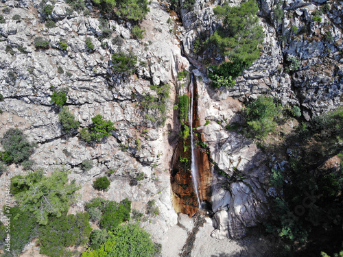 Located in the Turkish city of Gokceada, Marmaros Waterfall is the largest waterfall on the island. photo