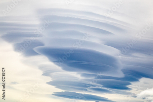 Lenticular clouds in Chile, South America photo