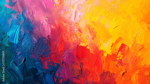 Vibrant strokes of acrylic paint dance across the canvas, creating a mesmerizing abstract piece bursting with color and modern artistic expression