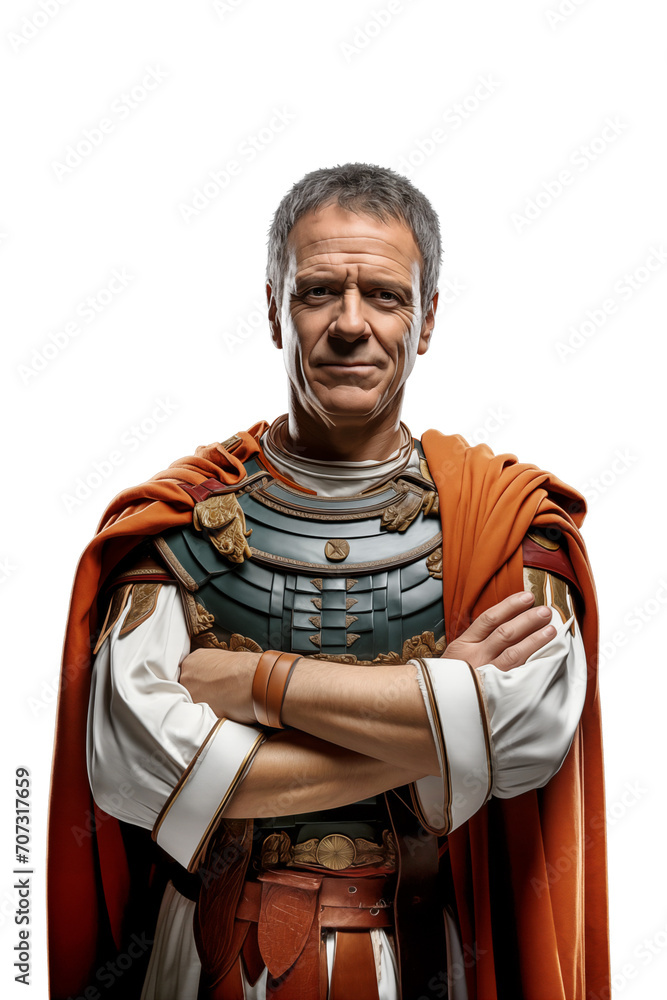 Portrait of Julius Caesar looking at camera and hand showing thumb up. Isolated on transparent background, png Portrait of Julius Caesar looking at camera and hand showing thumb up. Isolated on transparent background, png