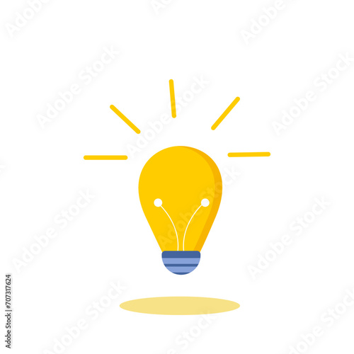 Bulb. Idea on a white background. Vector Graphics