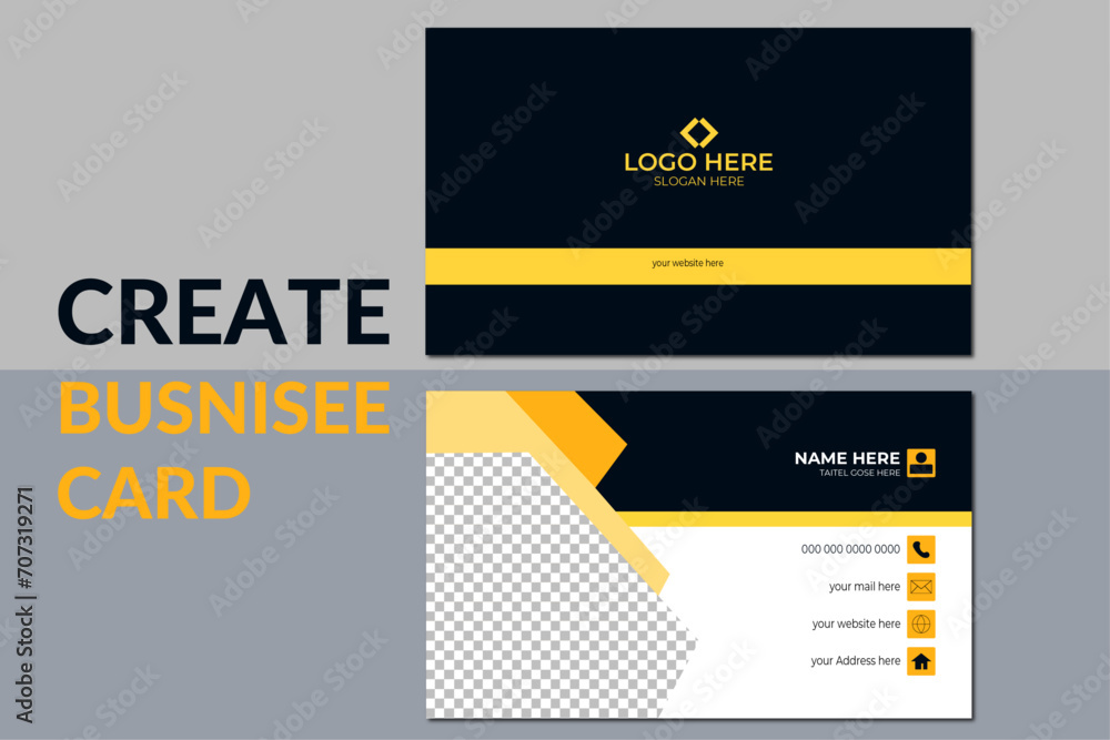 Fototapeta premium Modern Business Card,Business Card Template,Vector illustration design.