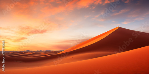 Beautiful sunset dunes Namib desert  AI Generative.