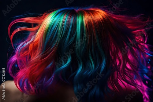 Rainbow color hairs 