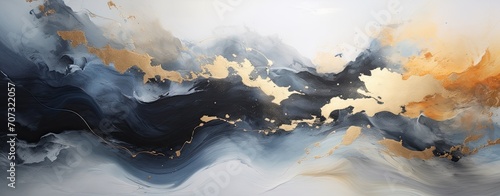abstract painting over white wall