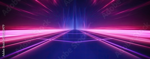futuristic empty neon background  high technology flow