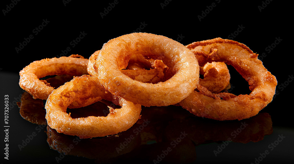 Onion rings in a beautiful batter, a Beautiful presentation. Homemade food, restaurant, Czech cuisine. Beautiful background. Onion rings in a beautiful batter, a Beautiful presentation. Homemade food, restaurant, Czech cuisine. Beautiful background.