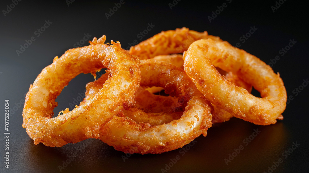 Onion rings in a beautiful batter, a Beautiful presentation. Homemade food, restaurant, Czech cuisine. Beautiful background. Onion rings in a beautiful batter, a Beautiful presentation. Homemade food, restaurant, Czech cuisine. Beautiful background.