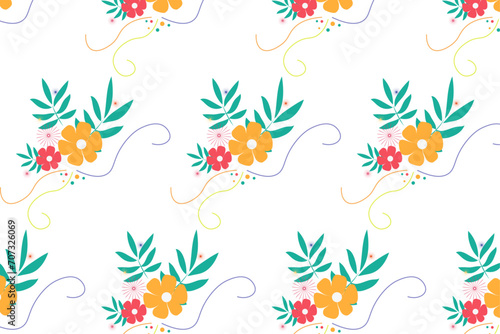 y2k style seamless floral pattern