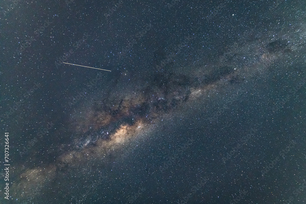 Fototapeta premium Starry night sky and the Milky Way Galaxy