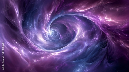 abstract background with technology and image of a atom bending through a dark space.