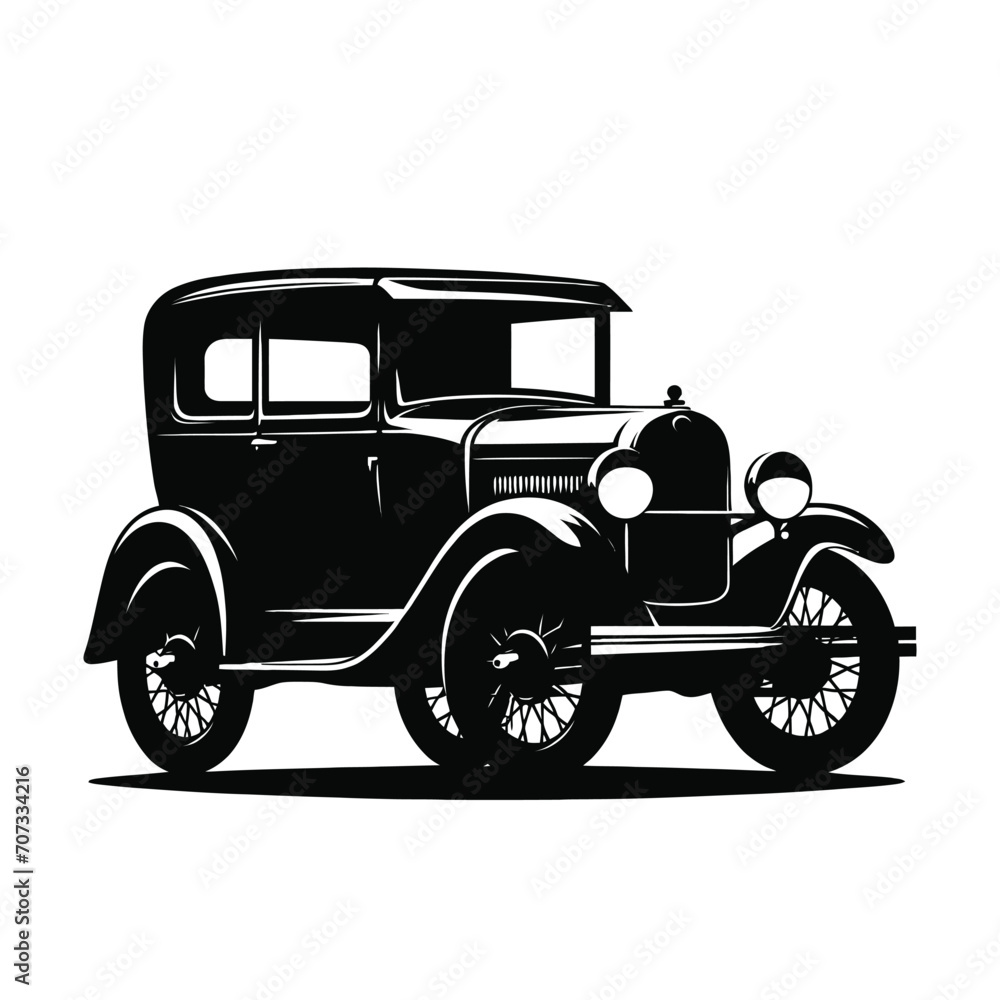 Vintage Car Silhouette