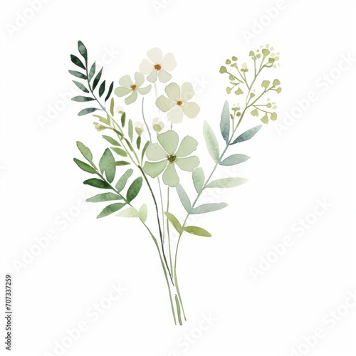 Aquarell Illustration Wildblumen