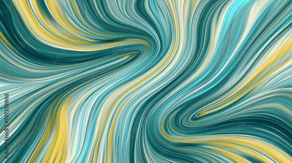 Seamless Cyan Waves: Abstract Drapery Art
