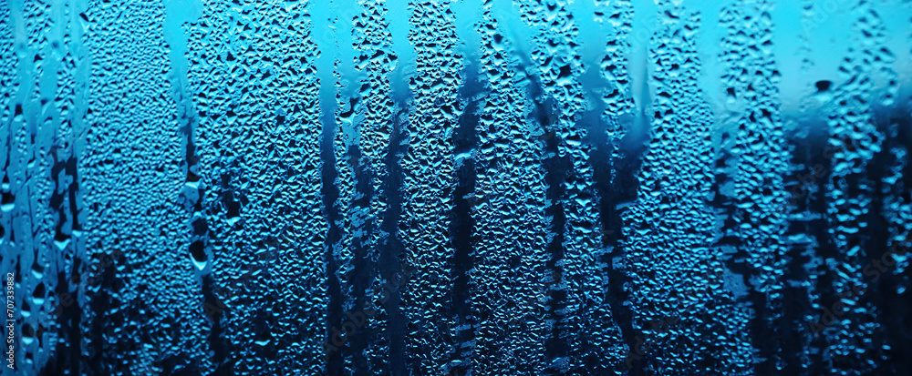 Εκτύπωση καμβά Texture of misted glass in autumn