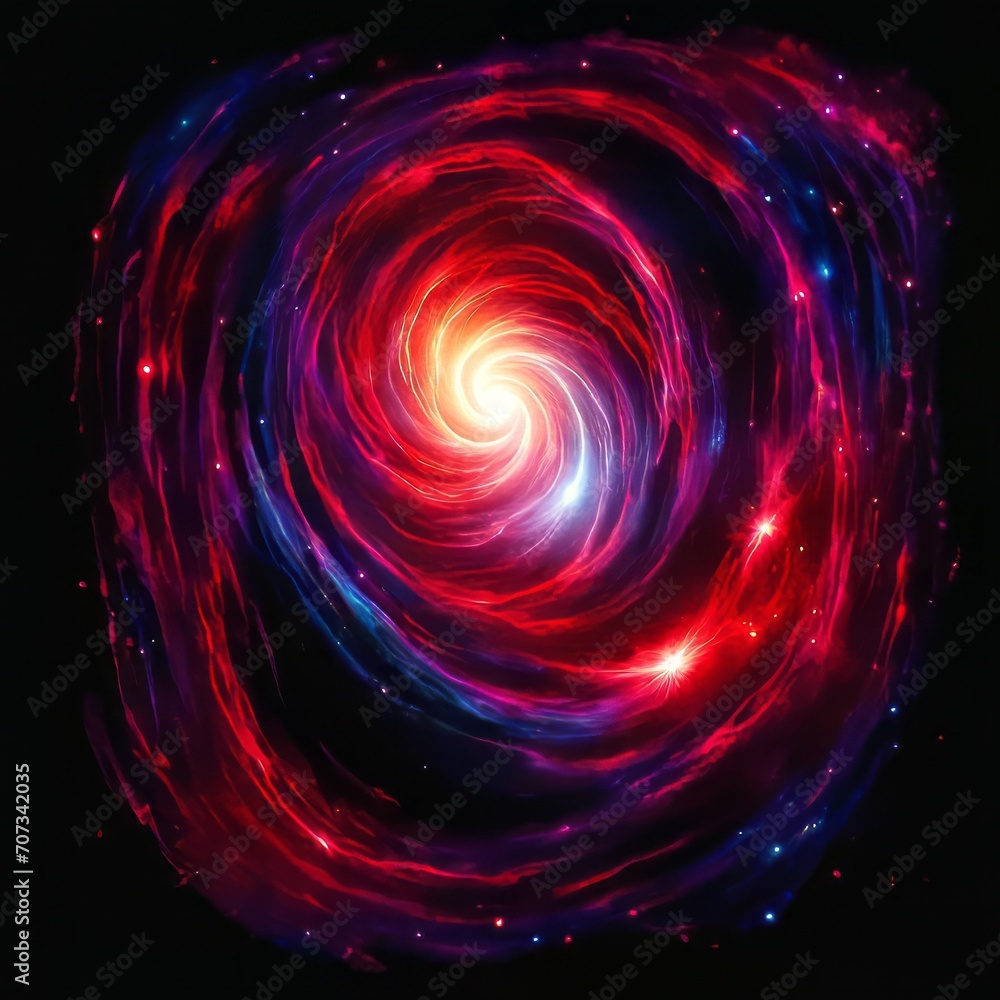 spiral galaxy in red spiral galaxy in red