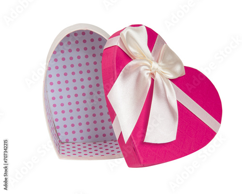 gift box heart isolated on white background