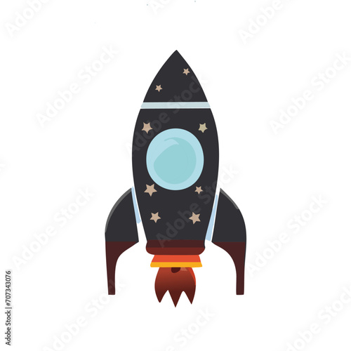 Vector illustration of a spaceship rocket 