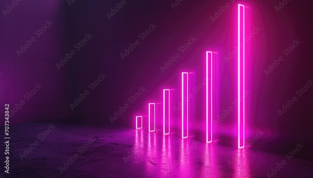 Generative AI, stock market chart neon lines, financial graph on technology abstract background represent financial crisis, financial meltdown. Technology concept, trading market concept.
Generative AI, stock market chart neon lines, financial graph on technology abstract background represent financial crisis, financial meltdown. Technology concept, trading market concept.