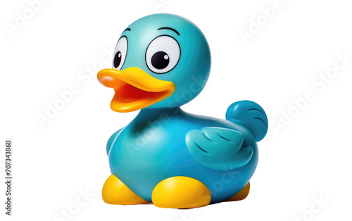 Doodle Duckie toy isolated on transparent background.