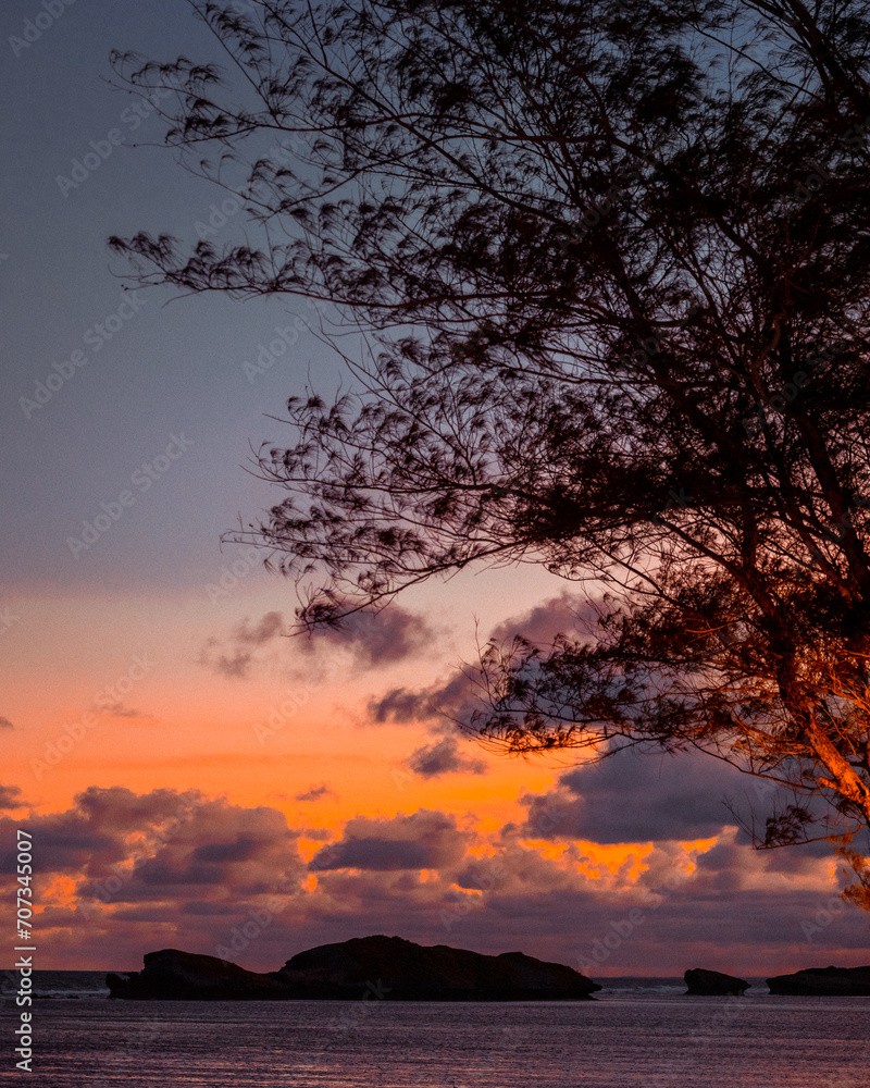 sunset over the ocean