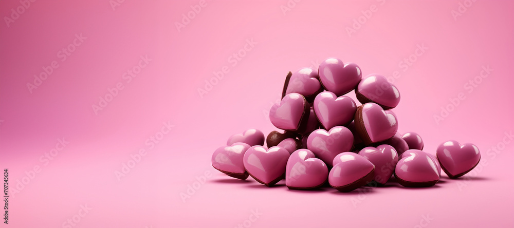 A Heart of Pure Decadence: Chocolate Delight with a Touch of Pink Elegance. Unveil the Sweetness of Love and Luxury