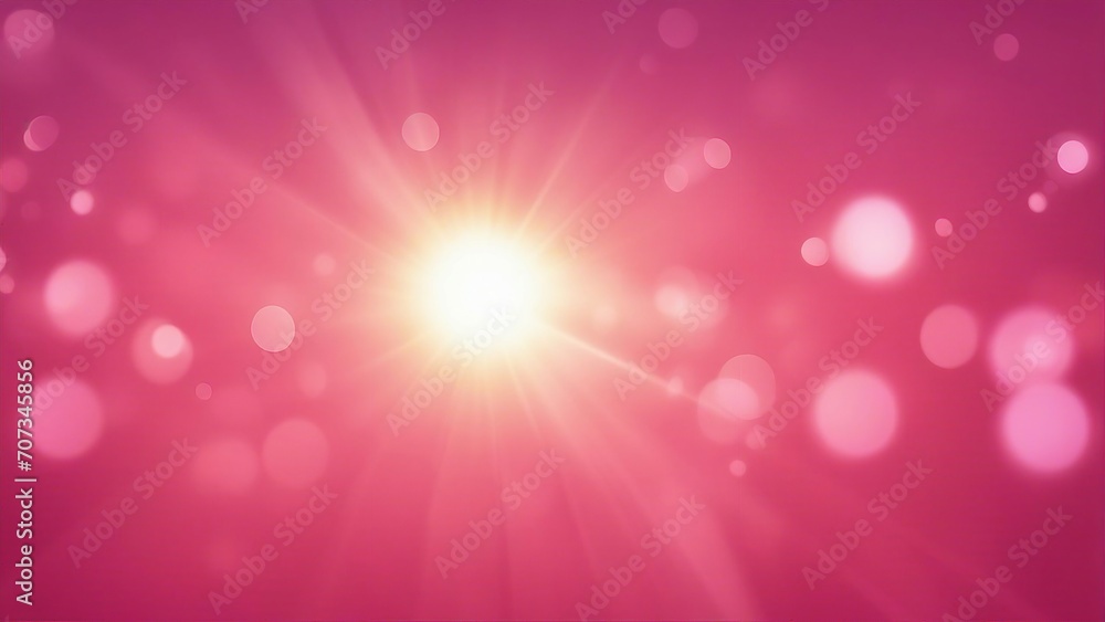 abstract light background a bright pink background with a bright sun