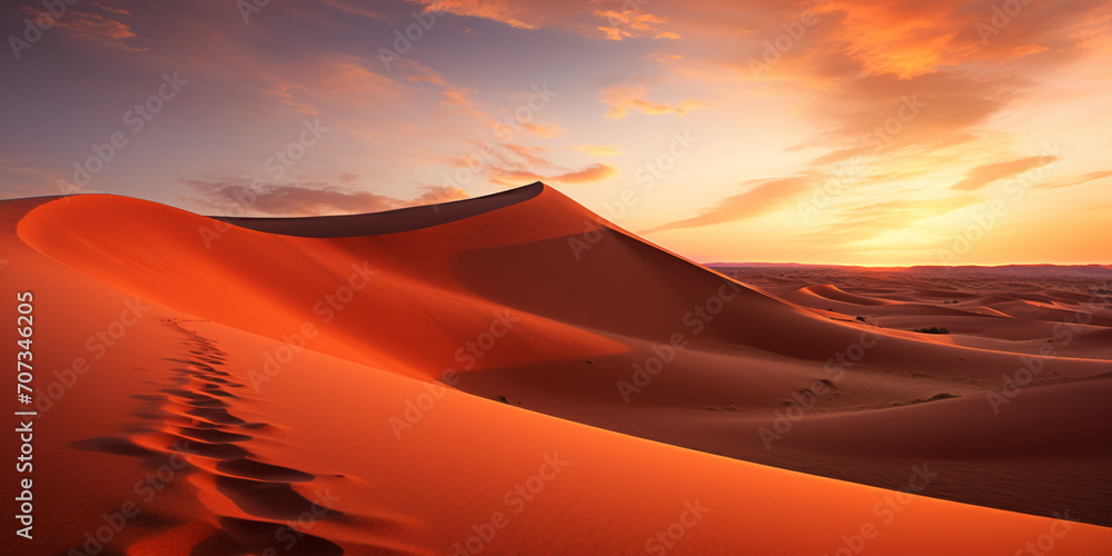 Beautiful sunset dunes Namib desert, AI Generative. Beautiful sunset dunes Namib desert, AI Generative.