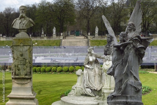 The Luxembourg Gardens (in jardin du Luxembourg) are the magnificent, art-filled French gardens of the Luxembourg Palace, in Paris photo