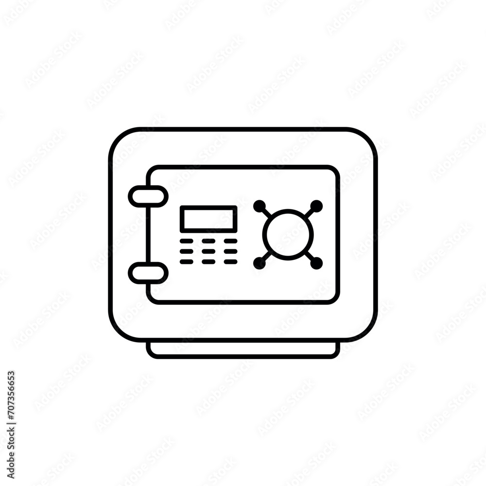 Safe Box Icon Vector Simple Design Safe Box Icon Vector Simple Design