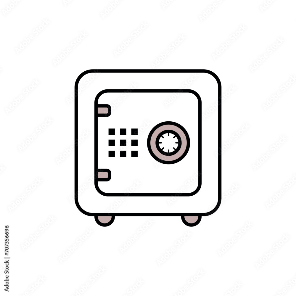 Safe Box Icon Vector Simple Design Safe Box Icon Vector Simple Design