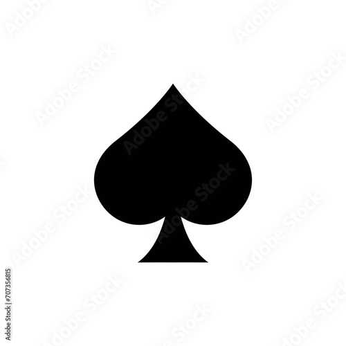 Spades Icon Vector Simple Design