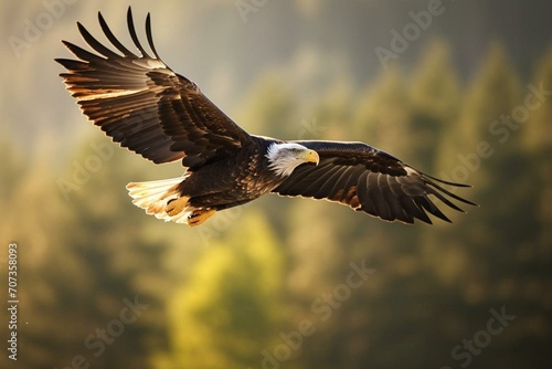 eagle flying. Generative AI © Evelina