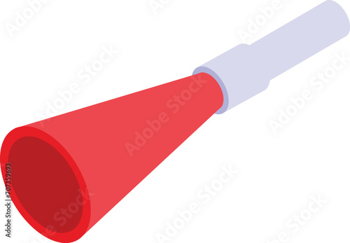 Party blower trumpet icon isometric vector. Fun holiday. Accessory blow